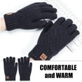 thumbnail image 4 of Abaima 2 Pairs Winter Wool Gloves for Men Women, Fleece Lined Knit Gloves with Touchscreen Fingers, Elastic Thermal Knit Lining Warm Gloves for Cold Weather, 4 of 8