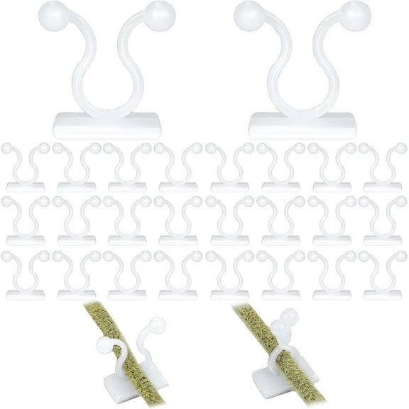100 Pieces Plant Clips, Plant Climbing Clips, Self-Adhesive Vine Wall Hooks Invisible Garden Vegetable Holder Hanging Clips For Walls (White, Small Si