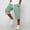 Green 1, variant on TKKCS Mens Waffle Capri Pants- Elastic Waist Drawstring Loose Fit Casual Summer Cropped Pants With Side Pockets Navy Size L