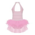 thumbnail image 4 of Haitryli Kids Girls Sparkle Lyrical Ballet Dance Dress Gymnastics Leotard Skirt Dancewear Performance Costume Pink 14, 4 of 5