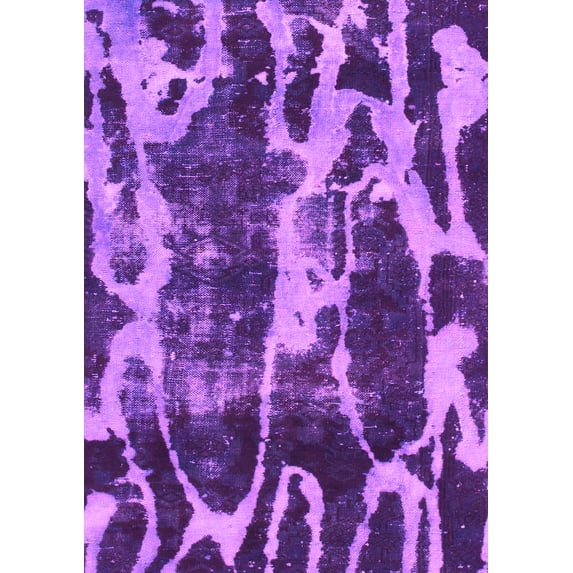 Ahgly Company Indoor Rectangle Abstract Pink Modern Area Rugs, 7' x 9'