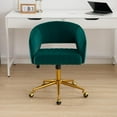 thumbnail image 6 of Westice Velvet Desk Chair Height Adjustable and Swivel, Green, 6 of 9