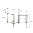 thumbnail image 7 of Holaki Transparent Glass Coffee Table, Oval Tea Table 3-Layer Glass Table, Modern Table in Living Room, 7 of 7