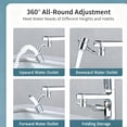 thumbnail image 5 of 1080° Rotating Faucet Extender for Bathroom Sink, Sink Water Faucet Aerator with Brass Extension, Sink Extender with Adjustable Swivel Arm, Fit to Faucet Threads, 15/16”, and 55/64”, 5 of 5