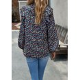 thumbnail image 2 of Womens Blouses and Tops Boho Floral Print Long Sleeve Shirts and Tops Loose Fit, 2 of 6