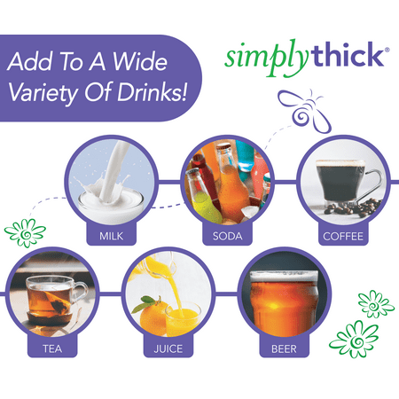 SimplyThick Easy Mix Food & Drink Thickener UnFlavored Nectar Consistency 6 Gram Packet 200 Ct