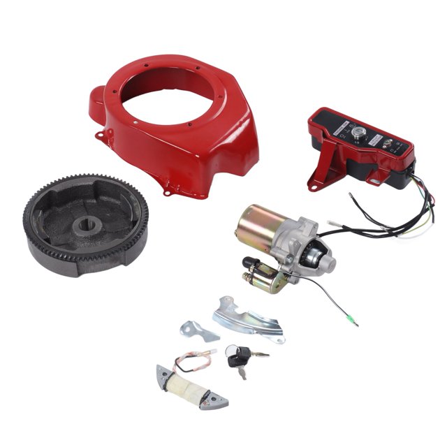 Kit De Arranque Eléctrico, 2KW 3KW Caja De Llaves GX160 Kit De Motor De Arranque De Cubierta Grande Eléctrica Volante Para 168F 170F Para Generador De Gasolina Para Agua Crtynell Gasoline Starter Motor Kit