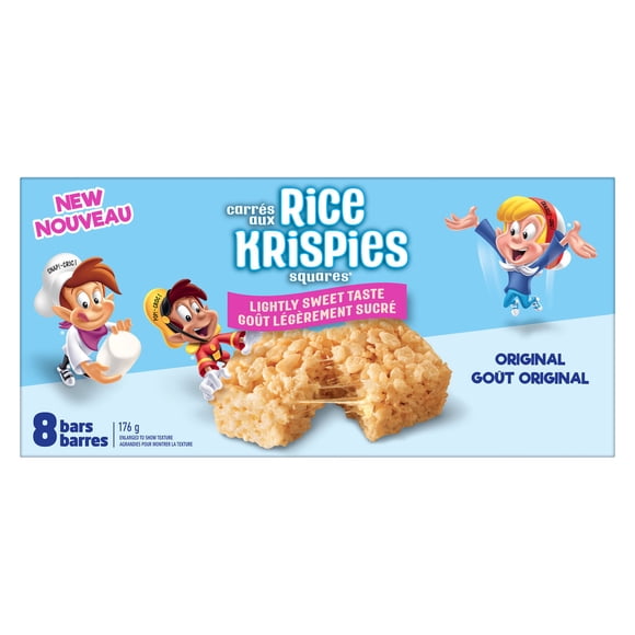 Rice Krispie Square bars Lightly sweet taste Original