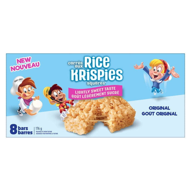 Rice Krispie Square bars Lightly sweet taste Original
