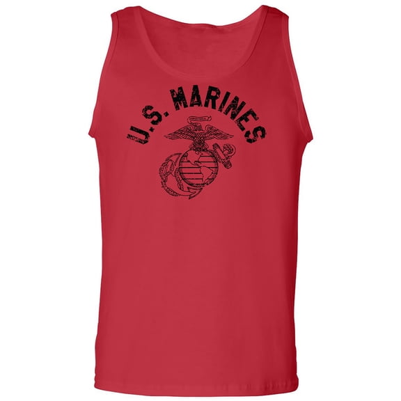U.S. Marines Vintage Arch Black Ink Adult Tank Top