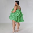 thumbnail image 4 of AURA Women Sleeveless Square Neck Ruffle Strap Dress Sexy Princess Midi Dress Summer Vacation Dress, 4 of 6