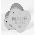 thumbnail image 3 of Inkdotpot Pack Of 50 Made With Love Wedding Favor Paper Tags Craft Real Silver Foil Hang Tags, 3 of 6
