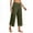 Army Green, variant on Women's Yoga Cropped Wide-Leg Pants Oversized Drying Tight Elastic Comfortable Fitness Trousers with Pockets Side Slits(Beige,S)