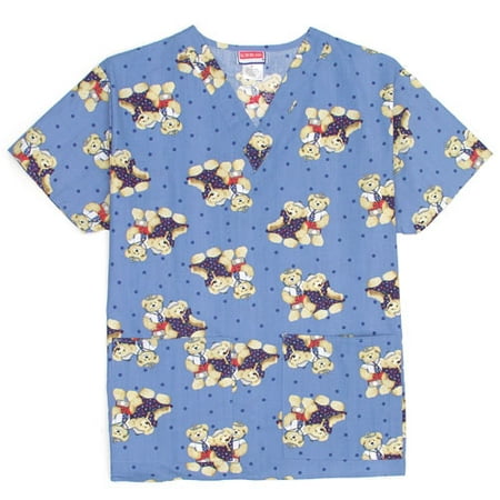 Women's Twin Teddies Scrub Top