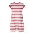 thumbnail image 5 of Sakmal Striped Casual Summer Dresses for Women Basic Loose Fit Comfort Fit Pink Sleeveless Long Shift Dress, 5 of 7