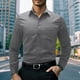 thumbnail image 4 of pstuiky manga larga para hombre, Camisa informal de manga larga con solapa y botones en color liso para hombre, estilo ejecutivo. top de hombre xl, 4 of 7