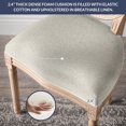 thumbnail image 4 of BELLEZE Farmhouse Dining Chairs Set of 4, Upholstered Chair Elegant Kitchen Chairs with Round Back and Solid Wood Legs, Accent Side Chairs for Kitchen/Living Room/Bedroom (Aubree - Beige), 4 of 7