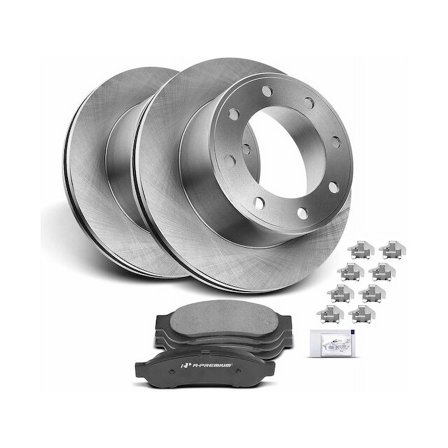 Rear Brake Pad and Rotor Kit 6 - Compatible with 2005 - 2012 Ford F-250 Super Duty 2006 2007 2008 2009 2010 2011