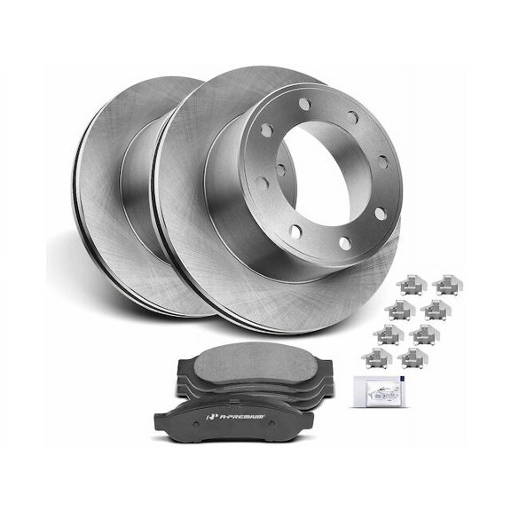 Rear Brake Pad and Rotor Kit 6 - Compatible with 2005 - 2012 Ford F-250 Super Duty 2006 2007 2008 2009 2010 2011