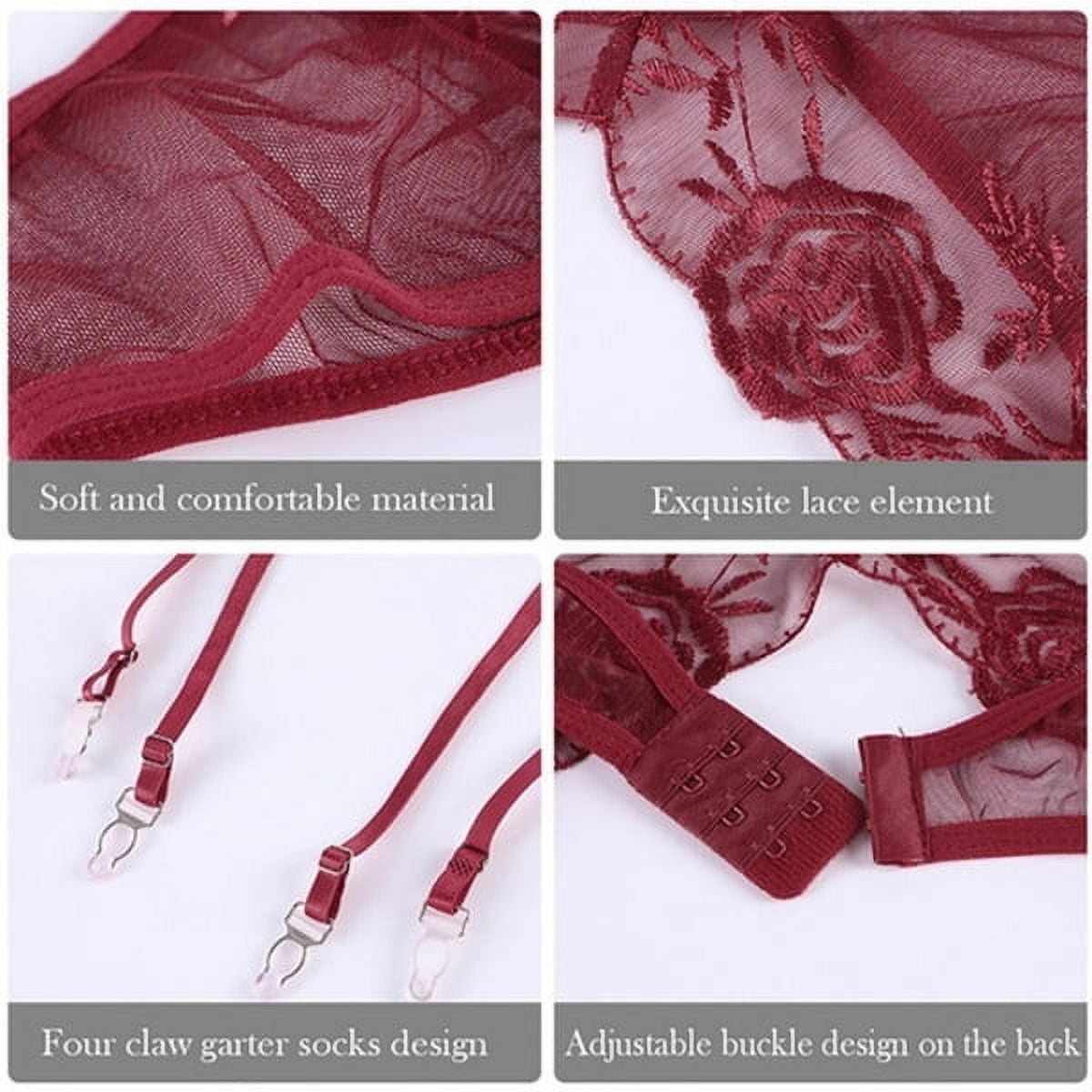 Plus Size High Waisted Garter Belt for Women Sexy Mesh & Lace Suspender Belt  with 4 Straps Metal Clip for Stocking - Walmart Business Supplies