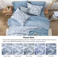 thumbnail image 4 of Amberspace Botanical Flowers Design 7-piece Bed in a Bag Comforter Set with Sheets,Dusk Blue,Queen, 4 of 8