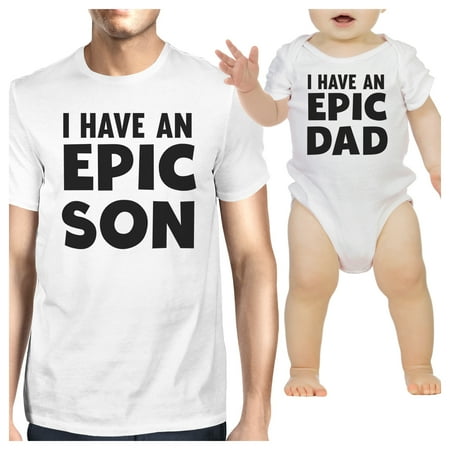 

Epic Son Epic Dad White Dad and Baby Matching Outfits Unique Gifts