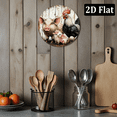 thumbnail image 5 of 2D Flat, 1pc Rustic Farm Animal Metal Wall Art - 8x8 Inch Round Aluminum Sign with Whimsical Chickens Pigs in Hats, Vintage Farmhouse Decor for Kitchen, Bar, Home, Outdoor - Unique Gift Idea, 5 of 6