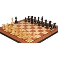thumbnail image 5 of Deluxe Old Club Staunton Chess Set Ebonized & Boxwood Pieces with Mahogany & Maple Molded Edge Board - 3.75" King, 5 of 7