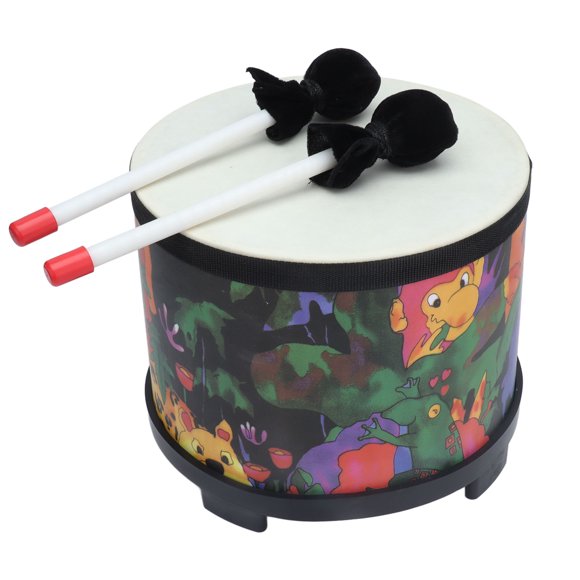 8 Inch Floor Tom Drum Cute Excellent Sound Music Instrument Drums with 2 Mallets for Children