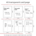 thumbnail image 4 of Cuaderno de tarjetas de hojas sueltas A5, bolsa antideslizante con núcleo interior transparente de 4 celdas, bolsa de plástico PP para tarjetas de presentación, bolsa para almacenamiento de, 4 of 4