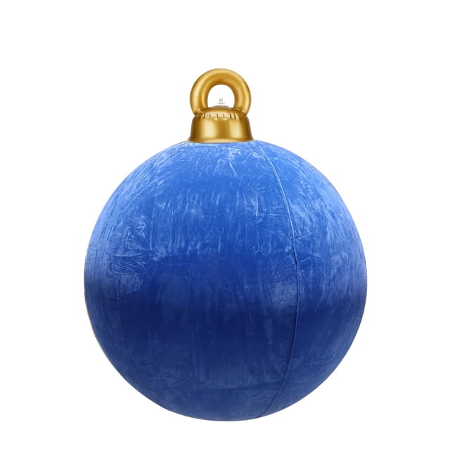 Danhjin A Balloon 24 Inch Inflatable Velvet Christmas Balls Inflatable Flocked Christmas Large Holiday Inflatables Outdoor Decorations Christmas Blow Up Yard Decor Christmas Decorations