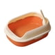 thumbnail image 3 of Caja de arena para gatos elevada, arenero para gatos, bandeja de arena para gatos, arena para mascotas resistente con parte superior abierta Naranja, 3 of 9