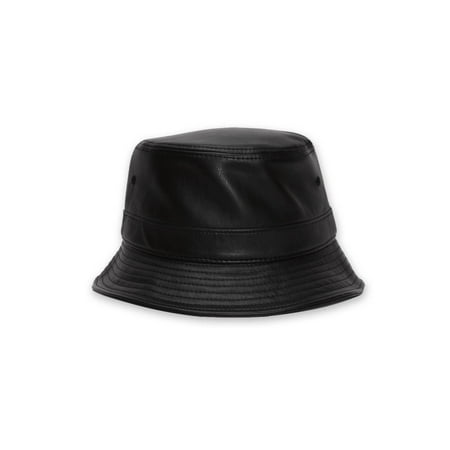 TopHeadwear Faux Leather Bucket Hat - Black | Walmart Canada