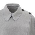 thumbnail image 4 of Fewfanhot Collared Wool Blend Cape Shawl, Button Detail Wrap Poncho for Women Daily Business Casual Wear, 4 of 5