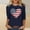 A365 Navy, variant on Xdegoge Vintage 4th of July Red White and Blue Heart Flag Graphic T Shirt for Women Three Quarter Sleeve Crewneck Retro Casual Loose Summer Holiday Patriotic Tees