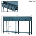 thumbnail image 2 of ZXNYH (Antique Navy Classic Long Narrow Console Table  for Entryway Hallway Sideboard with Storage Drawers and Bottom Shelf, Type 3, 2 of 3