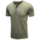 thumbnail image 2 of Hombres manga corta casual moda cuello redondo pulóver botones camiseta blusa Pompotops  oipoqjl3139, 2 of 3