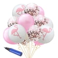 thumbnail image 2 of 15 Piezas De Látex Inflador Hawaiano Flamenco Confeti Accesorio Decorativo Perfecto De Fotografía F Colco conjuntos de globos de látex, 2 of 8