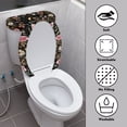 thumbnail image 4 of HELLHERO Bathroom Set Rose Elastic Bottom Machine Washable 2 Pcs Set with Soft Toilet Seat Lid Cover Set Toilet Lid Dust Cover Set Dust-Proof, 4 of 8