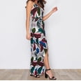 thumbnail image 4 of Vestido HUOGUO de poliéster sin mangas con estampado de playa y verano para mujer, 4 of 5