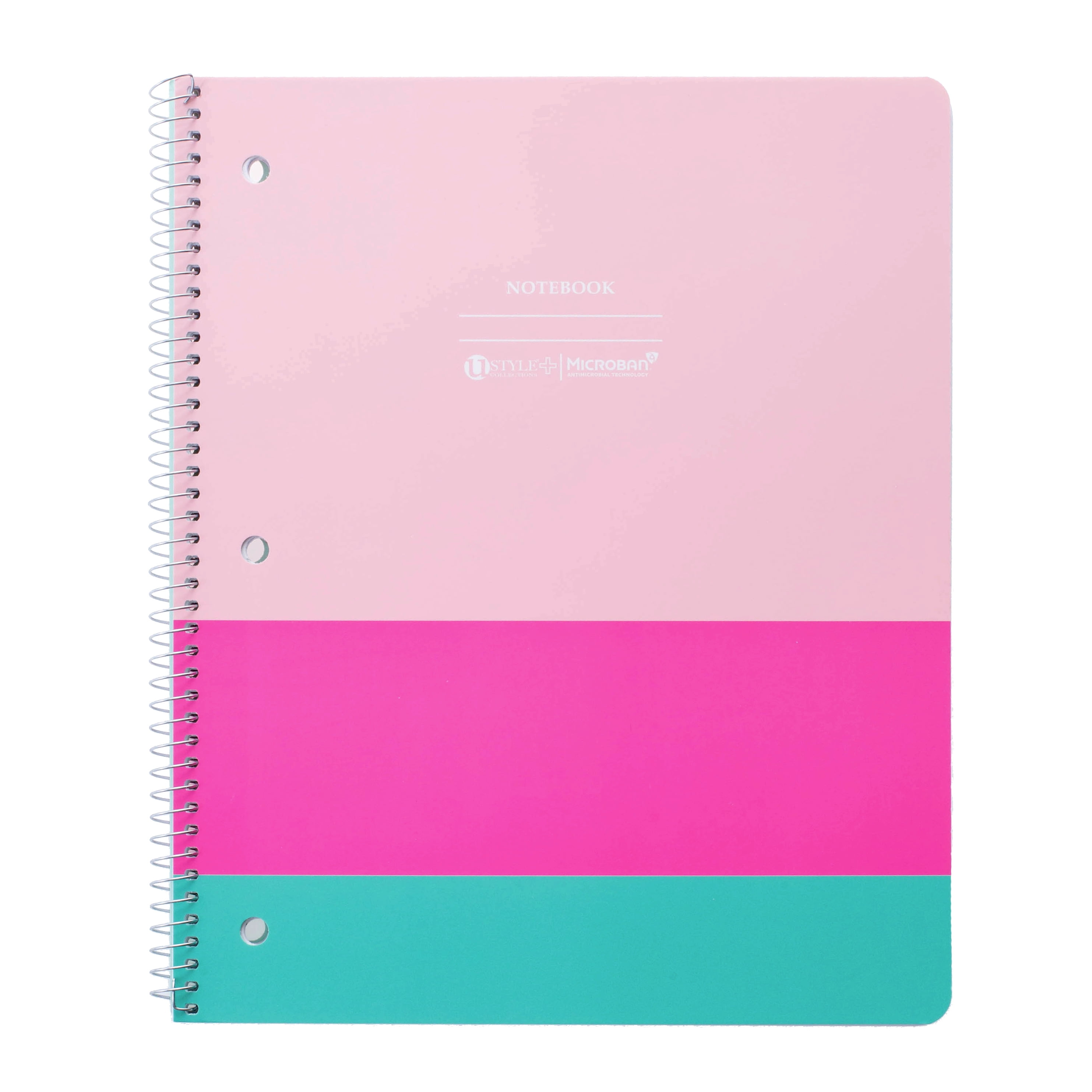 U Style Antimicrobial 1 Subject Notebook with Microban®, 80 Sheets, College  Ruled, 4 Pack, Fashion