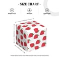 thumbnail image 4 of Sikiie Cartoon Strawberry Leather Tissue Box Cover Square, tissue box holder, Tissue Box with Bottom Belt-5.2”x5.2”x5.2”, 4 of 7