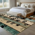 thumbnail image 5 of Dog Paws Printed Area Rugs 8x10 for Living Room, Vintage Teal Brown Wooden Farmhouse Non Slip Washable Rug Runner, Low Pile Indoor Floor Carpet Mat Bathroom Rugs for Bedroom, Kids Room, 5 of 9