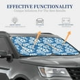 thumbnail image 4 of Balery 2 Piece Leaves And Flowers Car Windshield Sun Shade|Foldable Front Windshield Shade for Car Front Window for Most Sedans SUV Truck-, 4 of 7