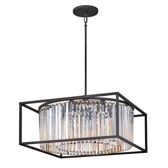 4555BK Hinkley Lighting Giada - Eight Light Medium Chandelier in Modern-Glam Style - 24 Inches Wide by 13 Inches High