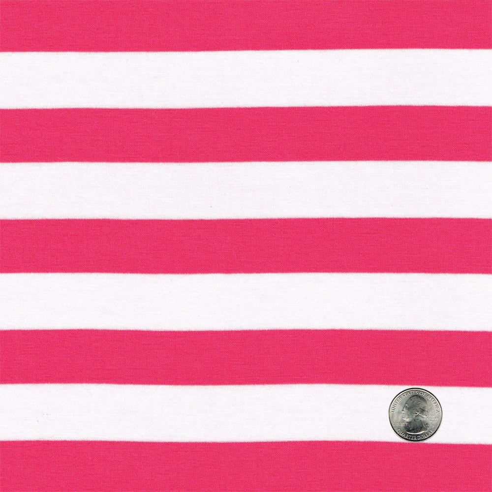 red and white striped jersey knit fabric