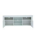 thumbnail image 4 of Wulawindy White Tv Cabinet, 57 Inches With Led, Living Room Entertainment 2 Storage Cabinets And Open Shelves, 4 of 8