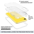thumbnail image 6 of ULAK iPhone XR Case, Hybrid Hard PC Back Cover and Front Bumper Frame Phone Case for Apple iPhone XR 6.1 inch for Women Girls, Clear Glitter, 6 of 10