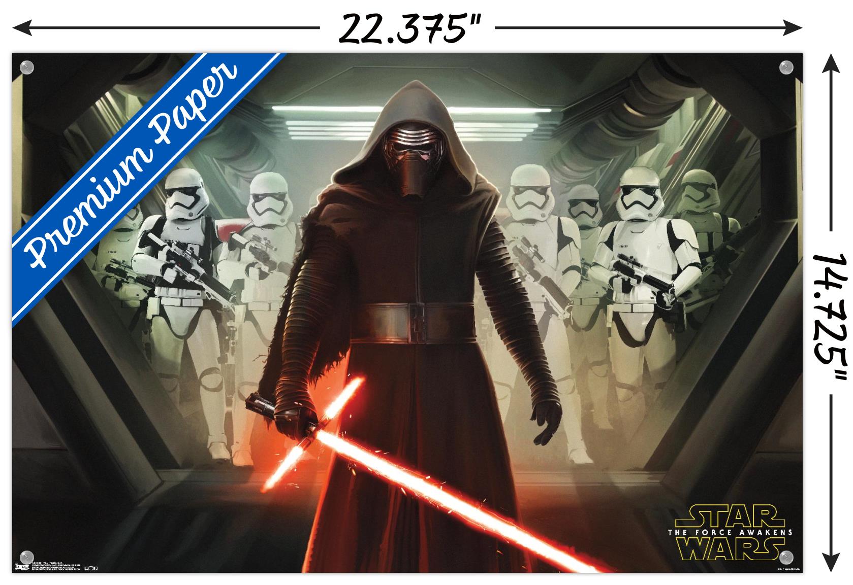 Star Wars: The Force Awakens - Oppression Wall Poster with Push Pins, 14.725" x 22.375"