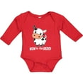 thumbnail image 3 of Inktastic New to the Herd Cute Cow Boys or Girls Long Sleeve Baby Bodysuit, 3 of 5
